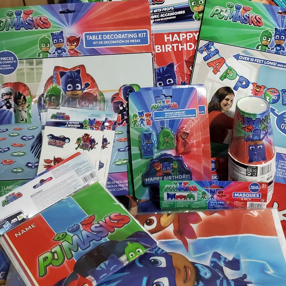 PJ MASK BIRTHDAY Party Supplies Set - Blue, Red, Green